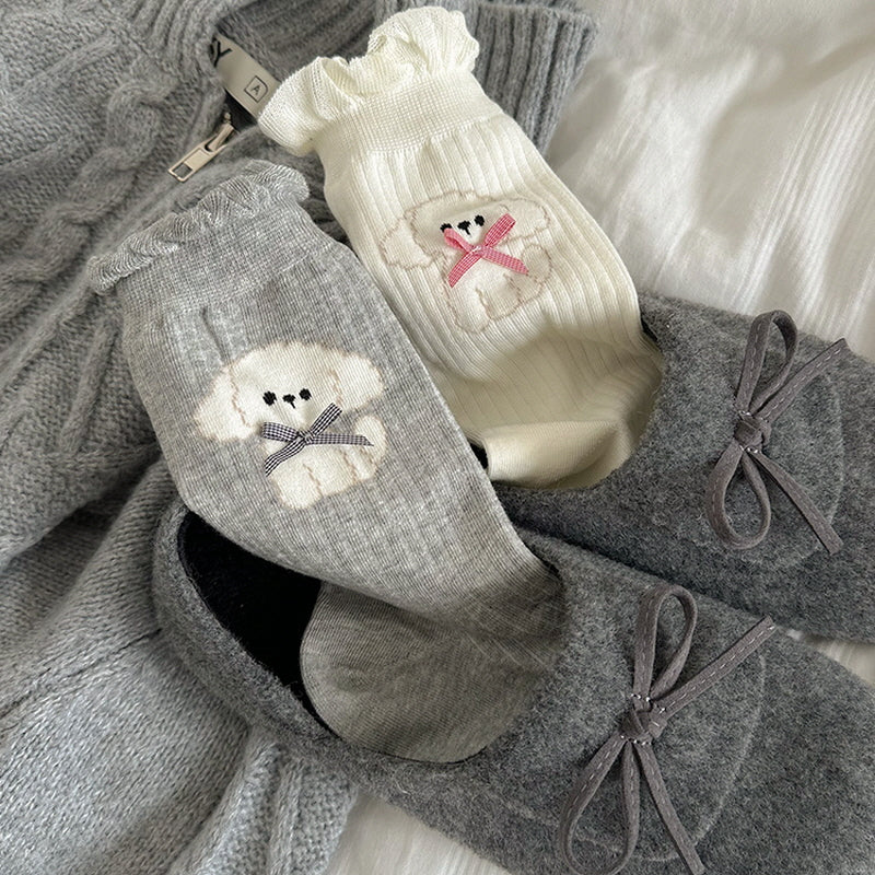 Ruffle Puppy Socks
