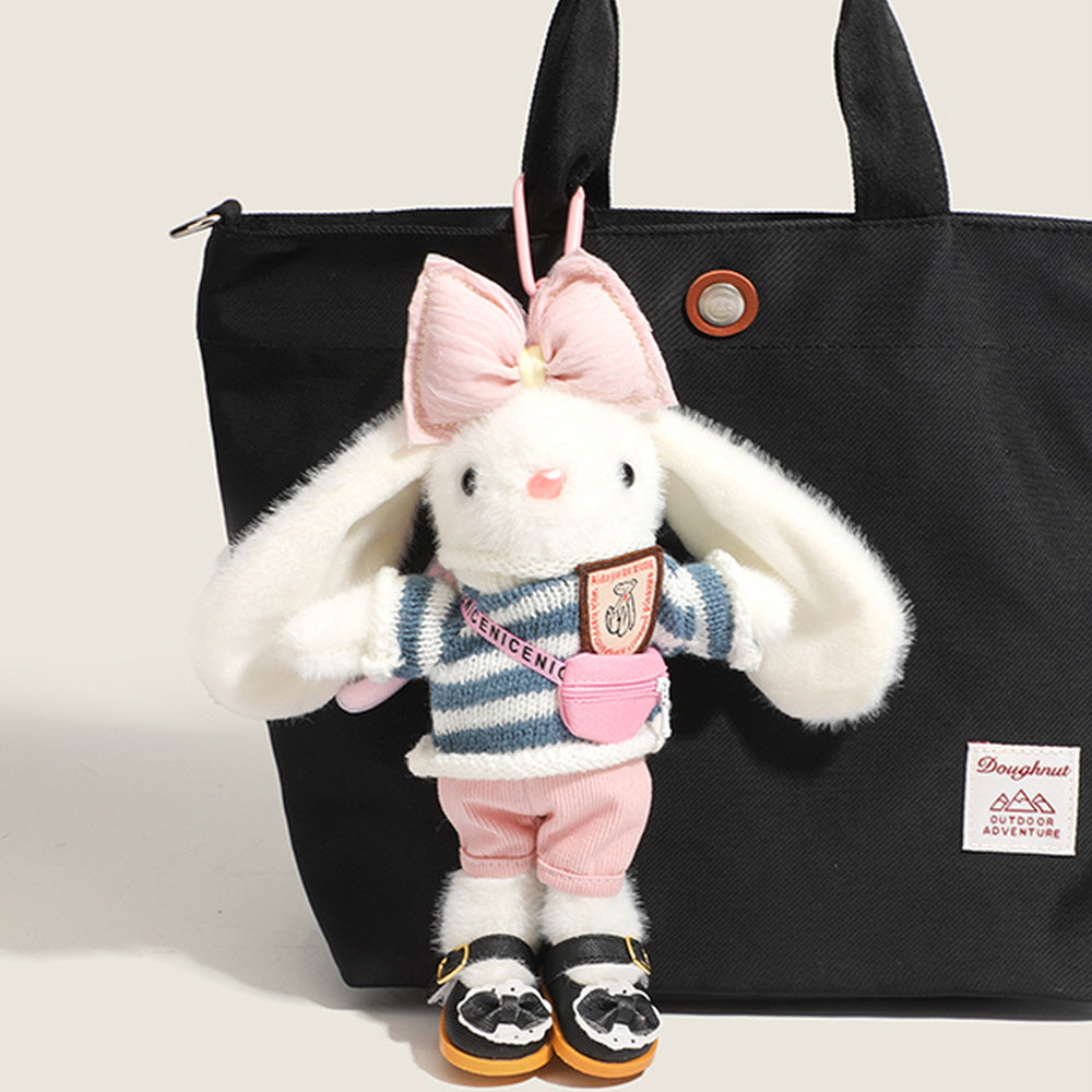 Pink Bow Bunny Bag Charm