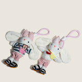 Pink Bow Bunny Bag Charm