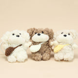 White Puppy Keychain