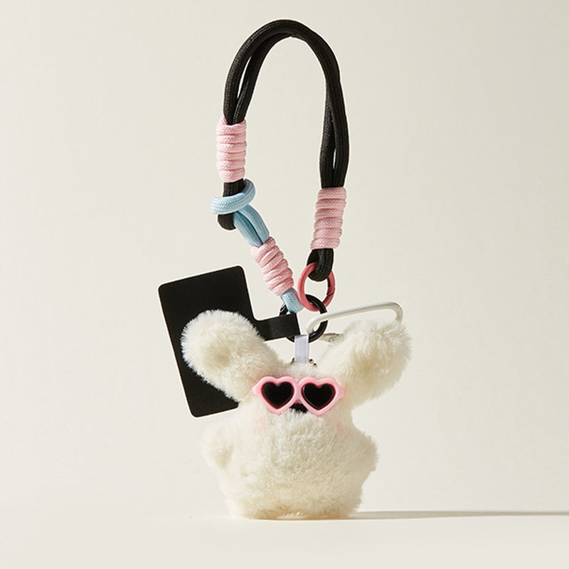 Heart Sunglasses Bunny Bag Charm