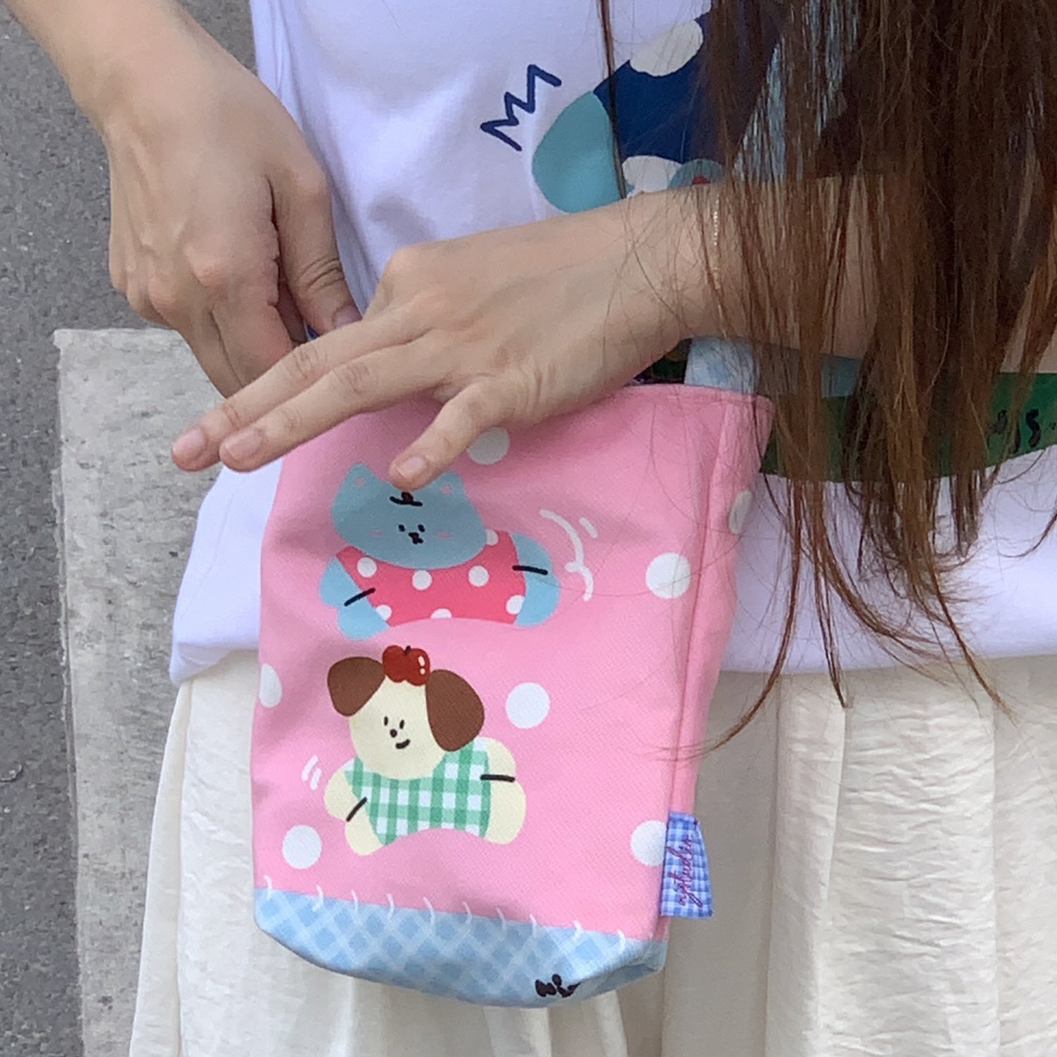 Kitty And Puppy Phone Crossbody Bag