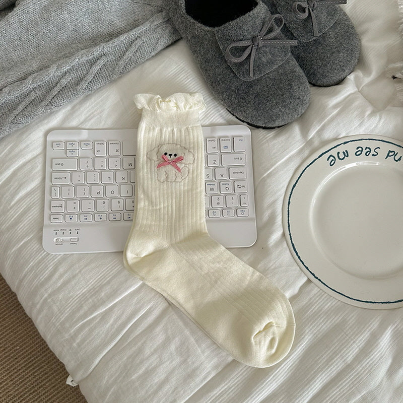 Ruffle Puppy Socks