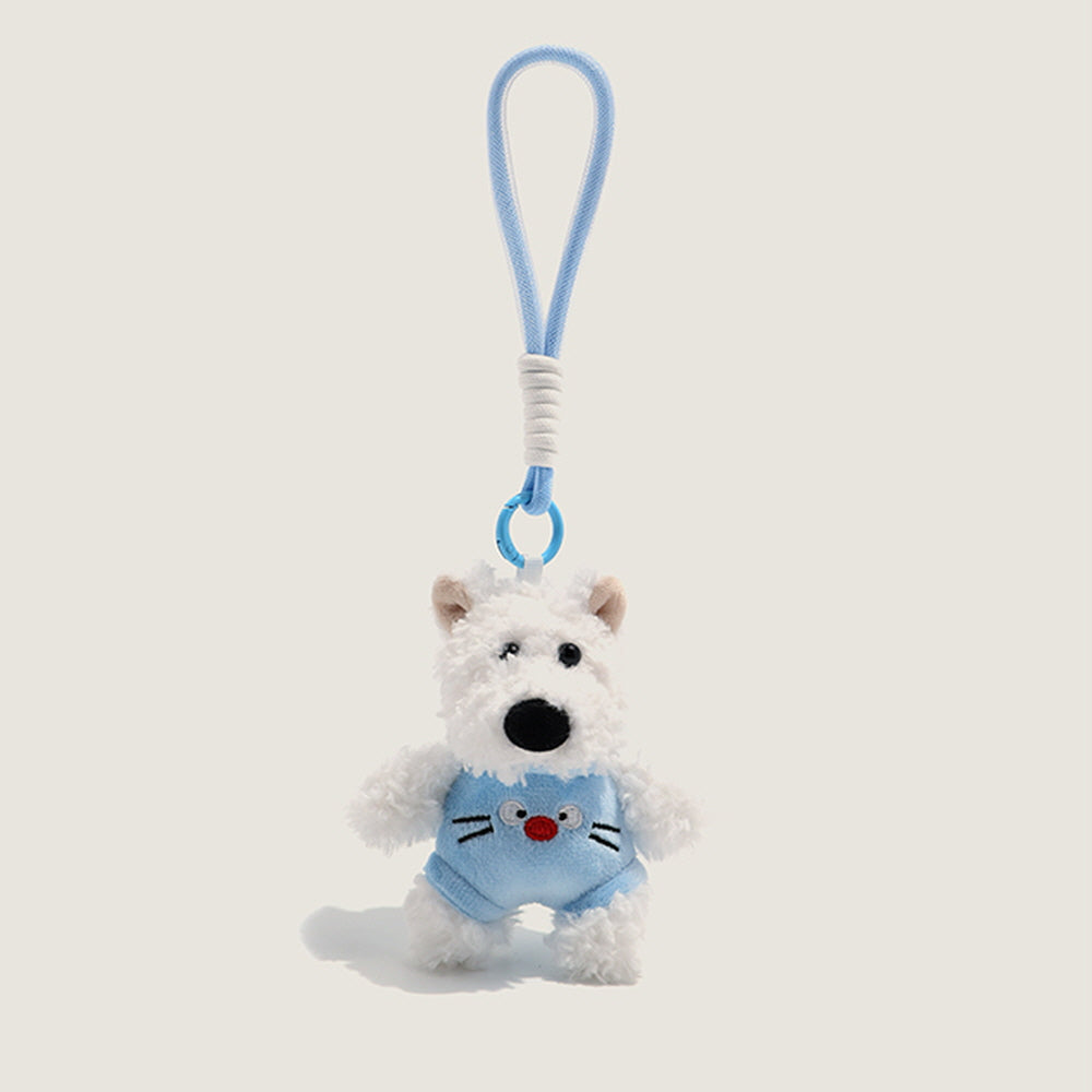 White Puppy Bag Charm