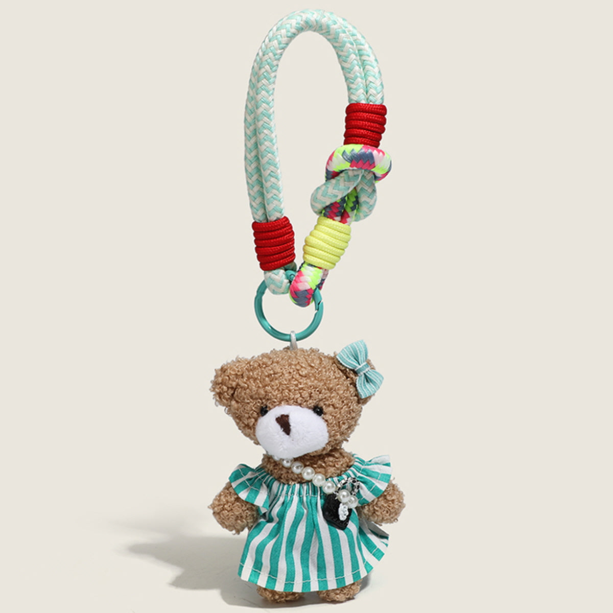 Pearl Necklace Bear Bag Charm