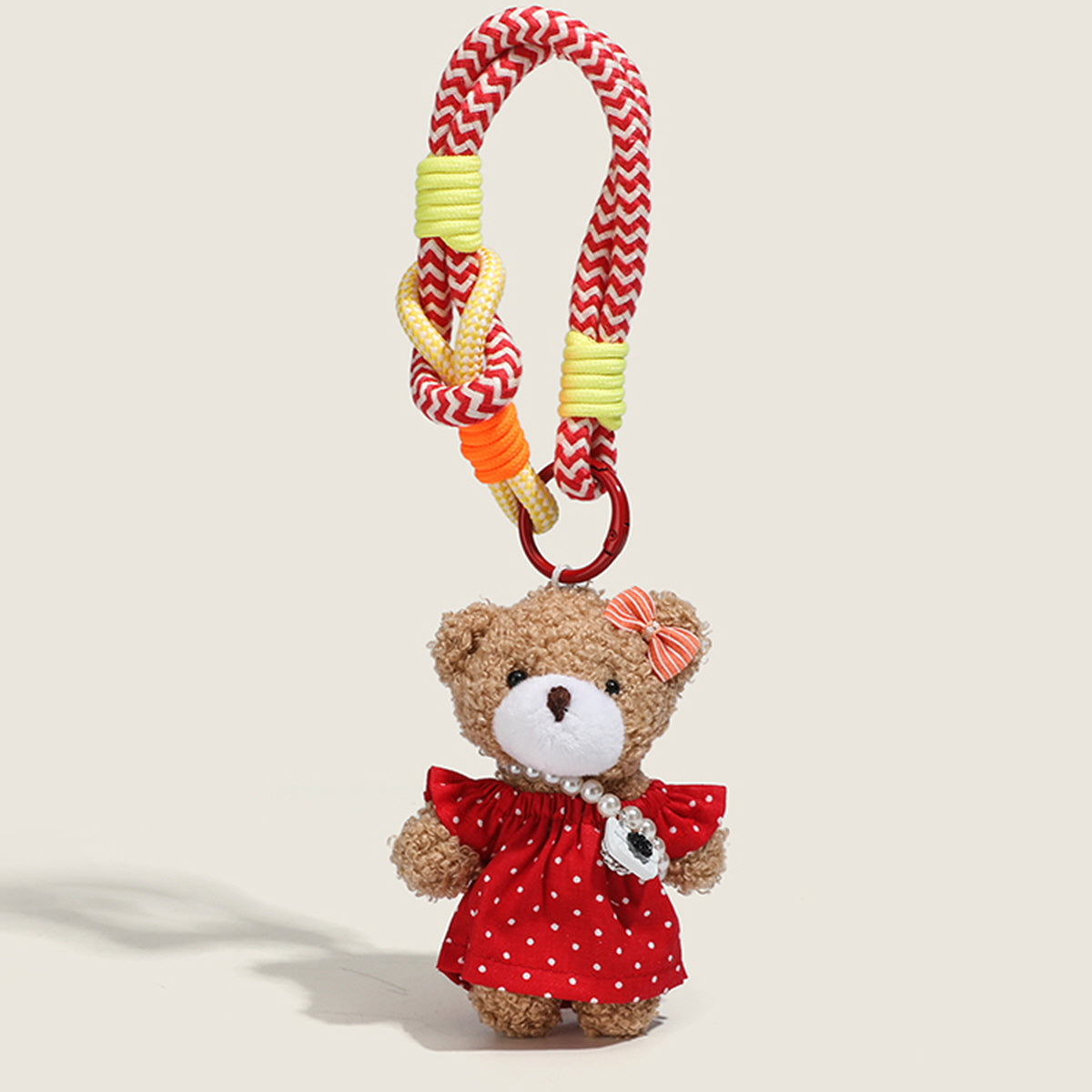 Pearl Necklace Bear Bag Charm