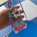 Kitty And Puppy Keychain