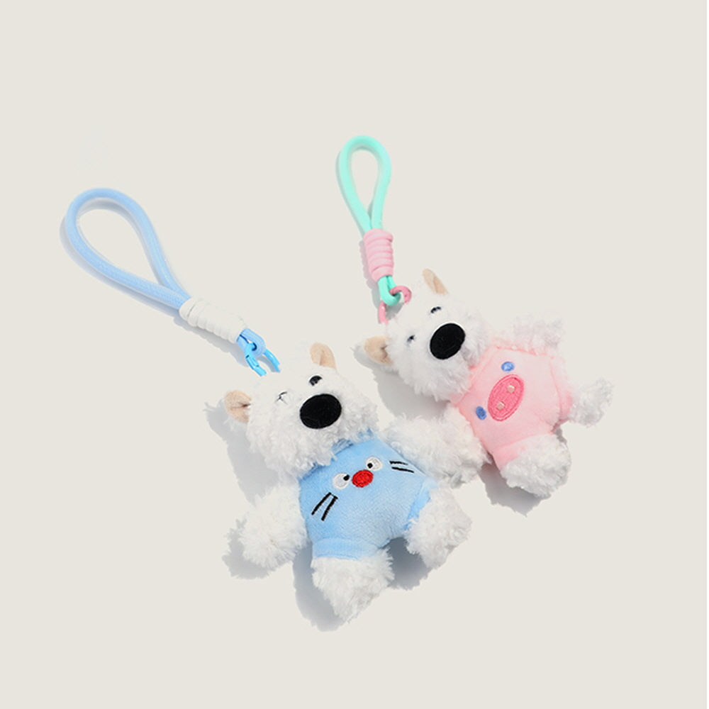 White Puppy Bag Charm