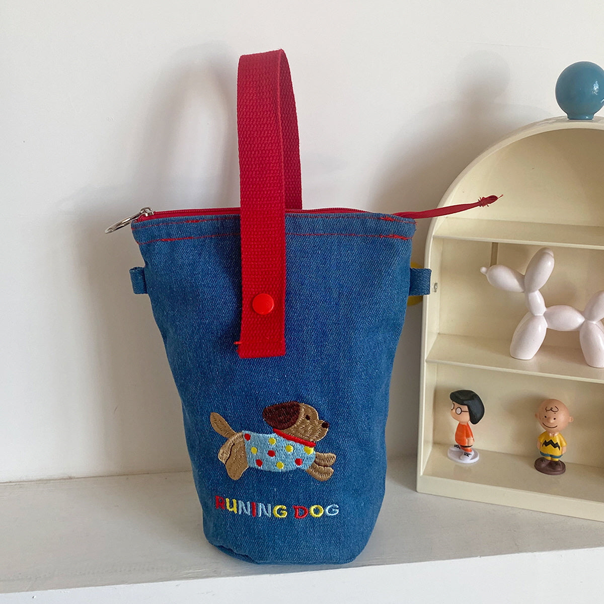 Denim Puppy Phone Bag