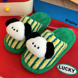 Striped Puppy Slippers