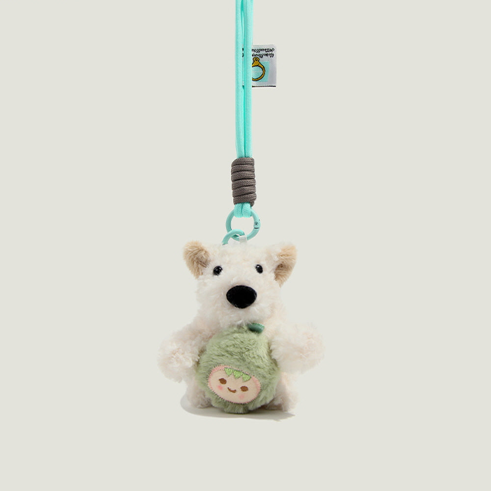 White Puppy Sweater Bag Charm