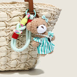 Pearl Necklace Bear Bag Charm