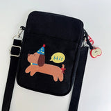 Party Hat Puppy Phone Crossbody Bag
