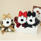 Plaid Dress Puppy Keychain