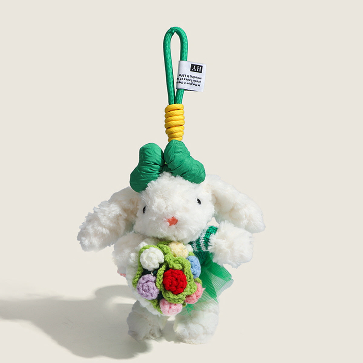 White Bunny Bag Charm