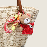 Pearl Necklace Bear Bag Charm