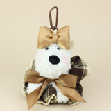 Plaid Dress Puppy Keychain