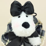 Plaid Dress Puppy Keychain