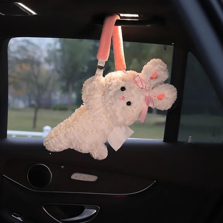 Cute Bear And Bunny Tissue Cover For Car