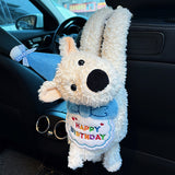 Happy Birthday Puppy Tissue Cover For Car