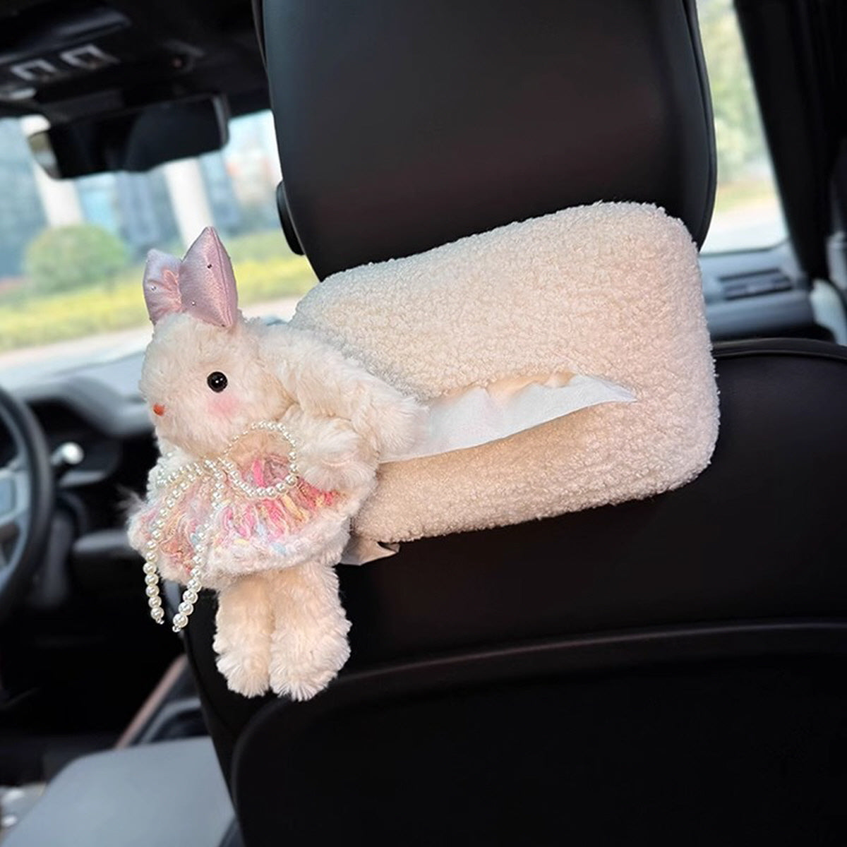 Bunny Tissue Box Cover For Car