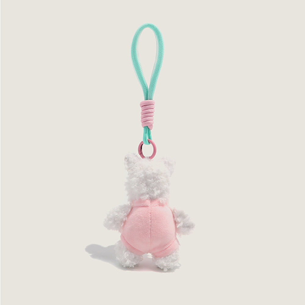 White Puppy Bag Charm