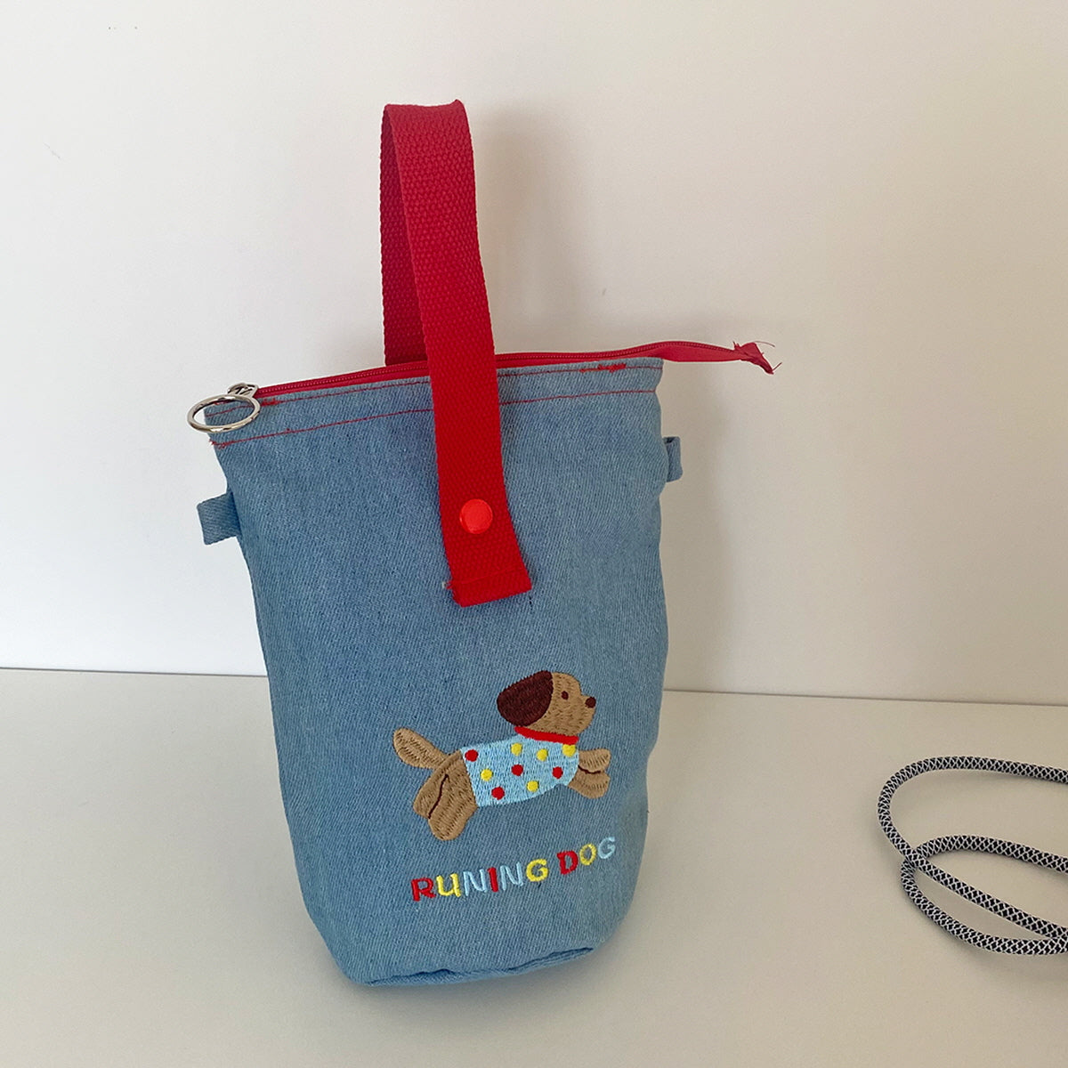Denim Puppy Phone Bag