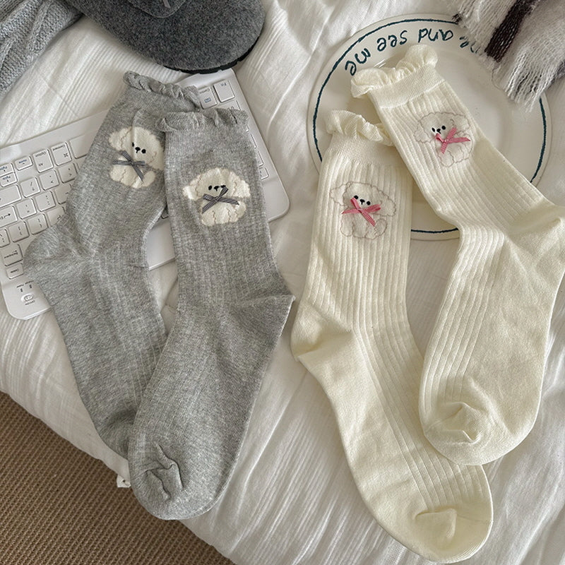 Ruffle Puppy Socks