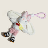 Pink Bow Bunny Bag Charm