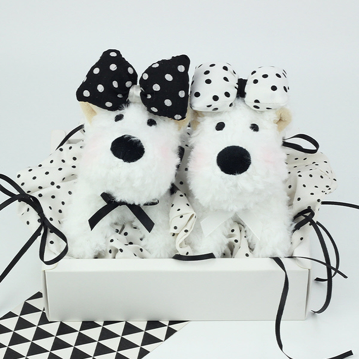 Polka Dot Puppy Keychain