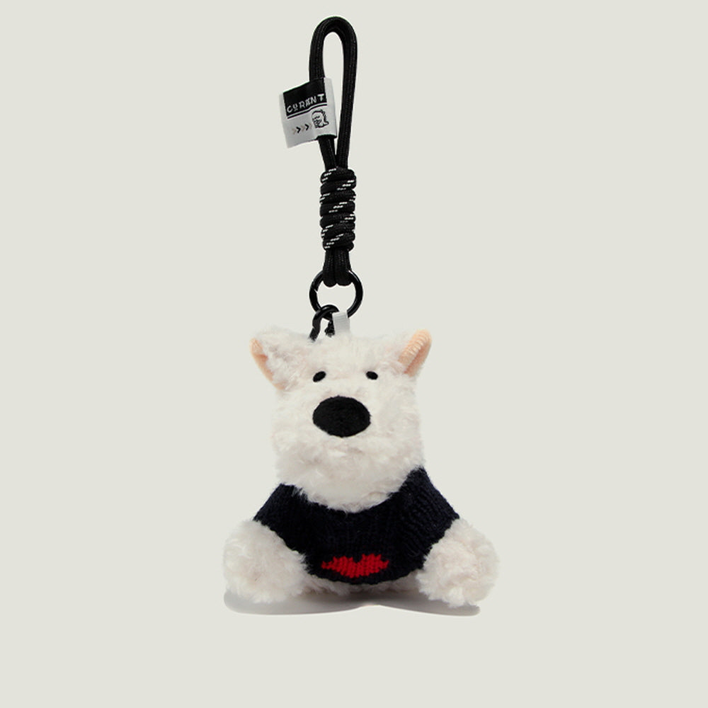White Puppy Sweater Bag Charm