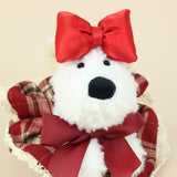 Plaid Dress Puppy Keychain