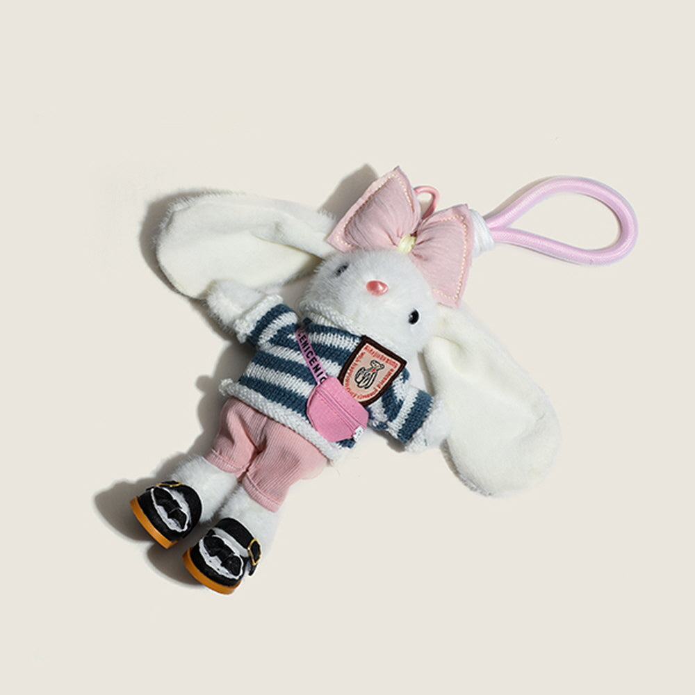 Pink Bow Bunny Bag Charm