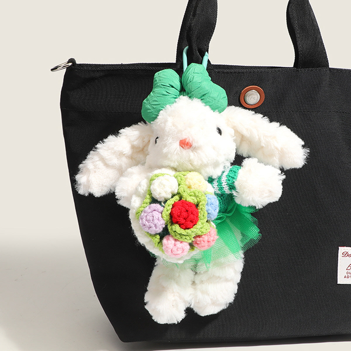 White Bunny Bag Charm