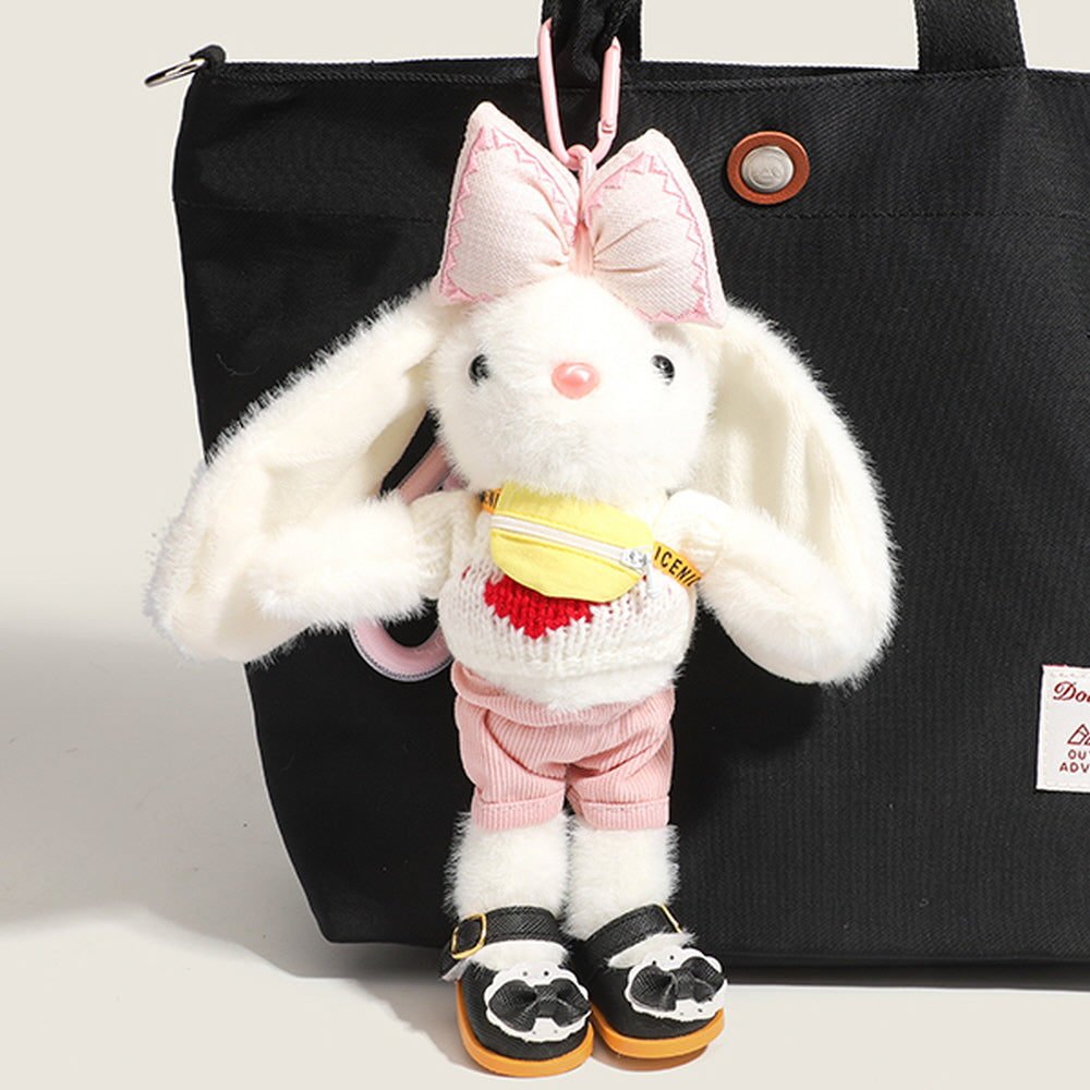 Pink Bow Bunny Bag Charm